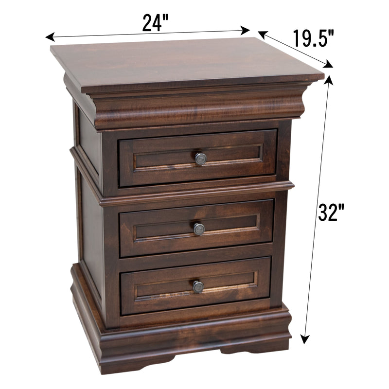 Madison Amish 3-Drawer Nightstand