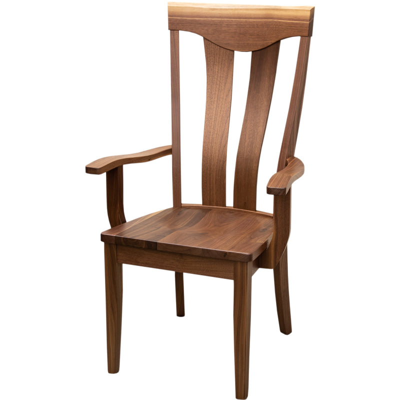 Baltimore Walnut Wood Arm Dining Chair | NAT