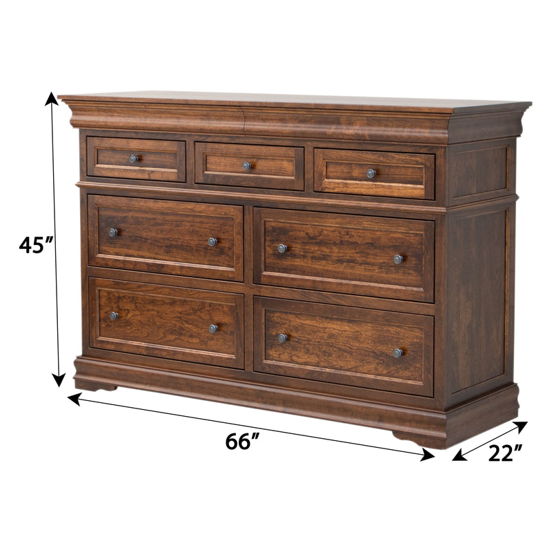 Madison Amish 7-Drawer Tall Dresser