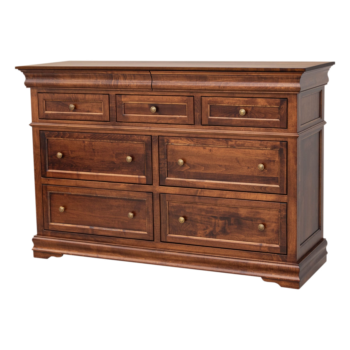 Madison Maple Wood 7-Drawer Tall Dresser | ASB