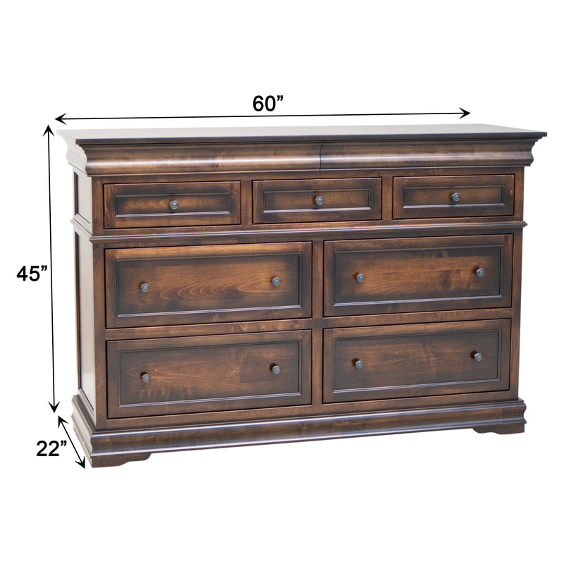 Madison Amish 7-Drawer Tall Dresser