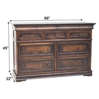 Madison Amish 7-Drawer Tall Dresser