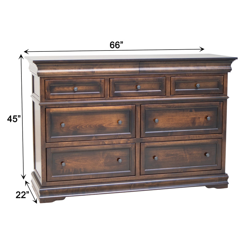 Madison Amish 7-Drawer Tall Dresser
