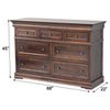 Madison Amish 7-Drawer Tall Dresser
