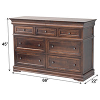 Madison Amish 7-Drawer Tall Dresser