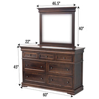 Madison Amish 7-Drawer Tall Dresser