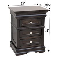 Madison Amish 3-Drawer Nightstand