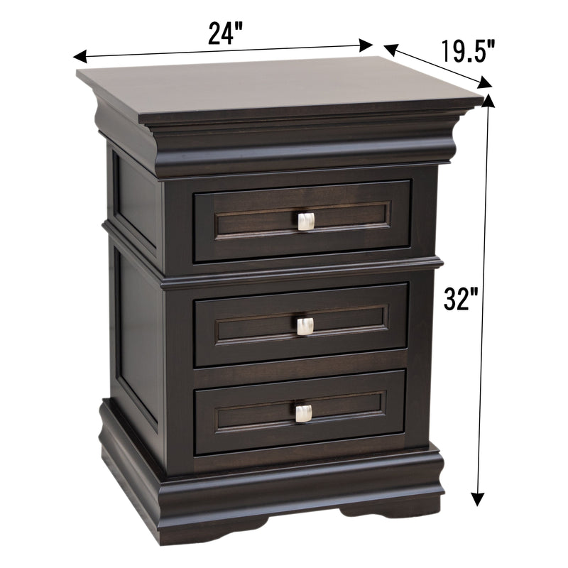 Madison Amish 3-Drawer Nightstand