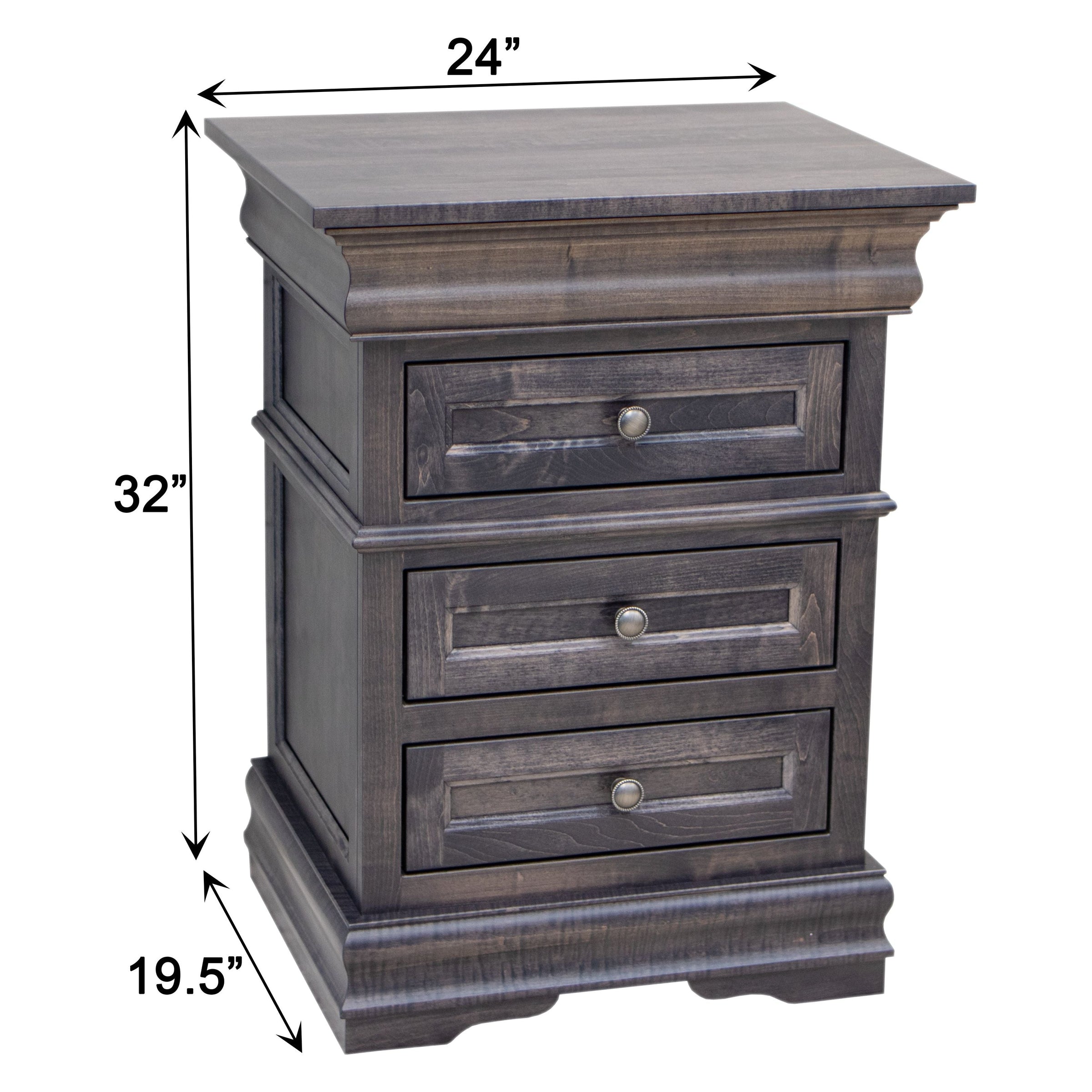 Madison Amish 3-Drawer Nightstand