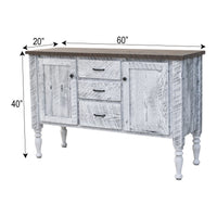 Madison Reclaimed White & Wood Buffet | TW&SP