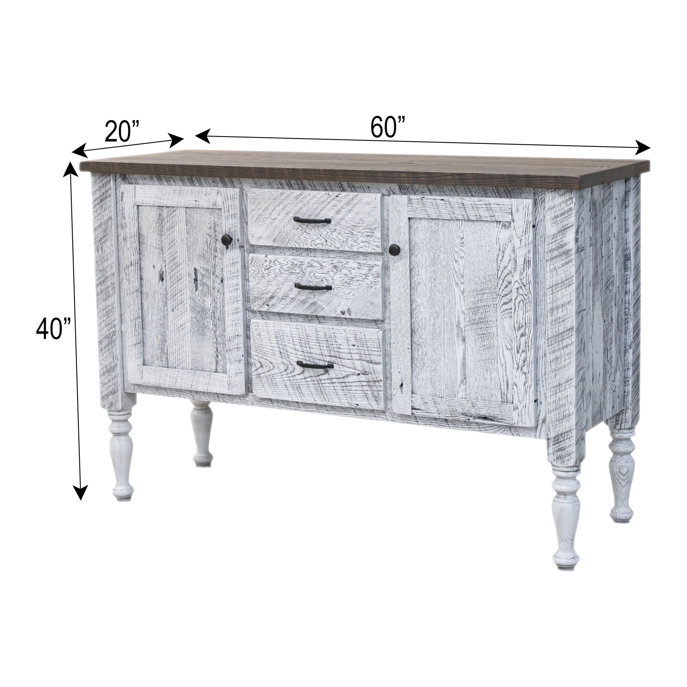 Madison Reclaimed White & Wood Buffet | TW&SP