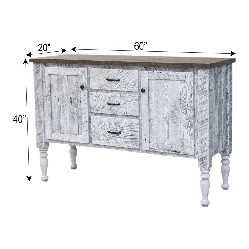 Madison Reclaimed White & Wood Buffet | TW&SP