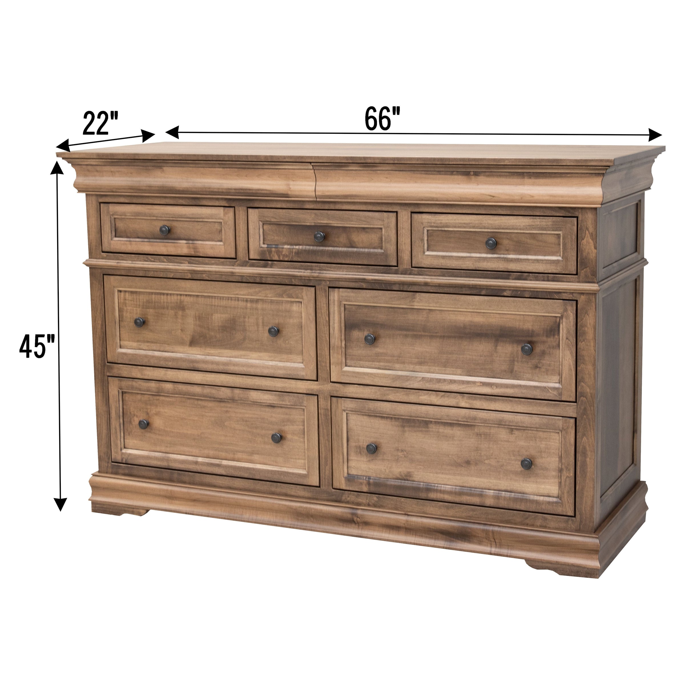 Madison Amish 7-Drawer Tall Dresser