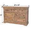 Madison Amish 7-Drawer Tall Dresser