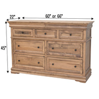 Madison Amish 7-Drawer Tall Dresser