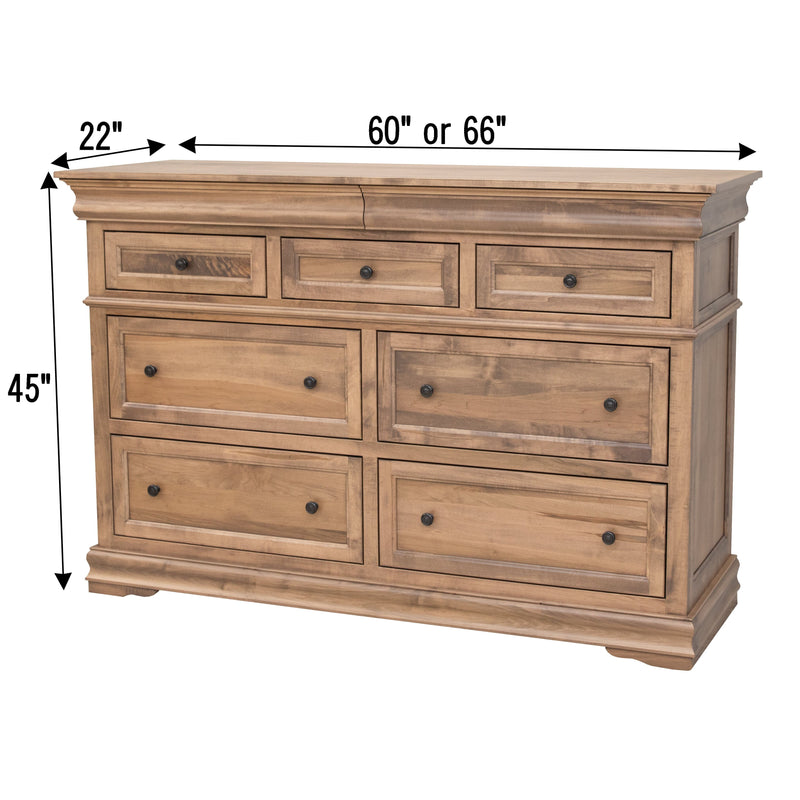 Madison Amish 7-Drawer Tall Dresser