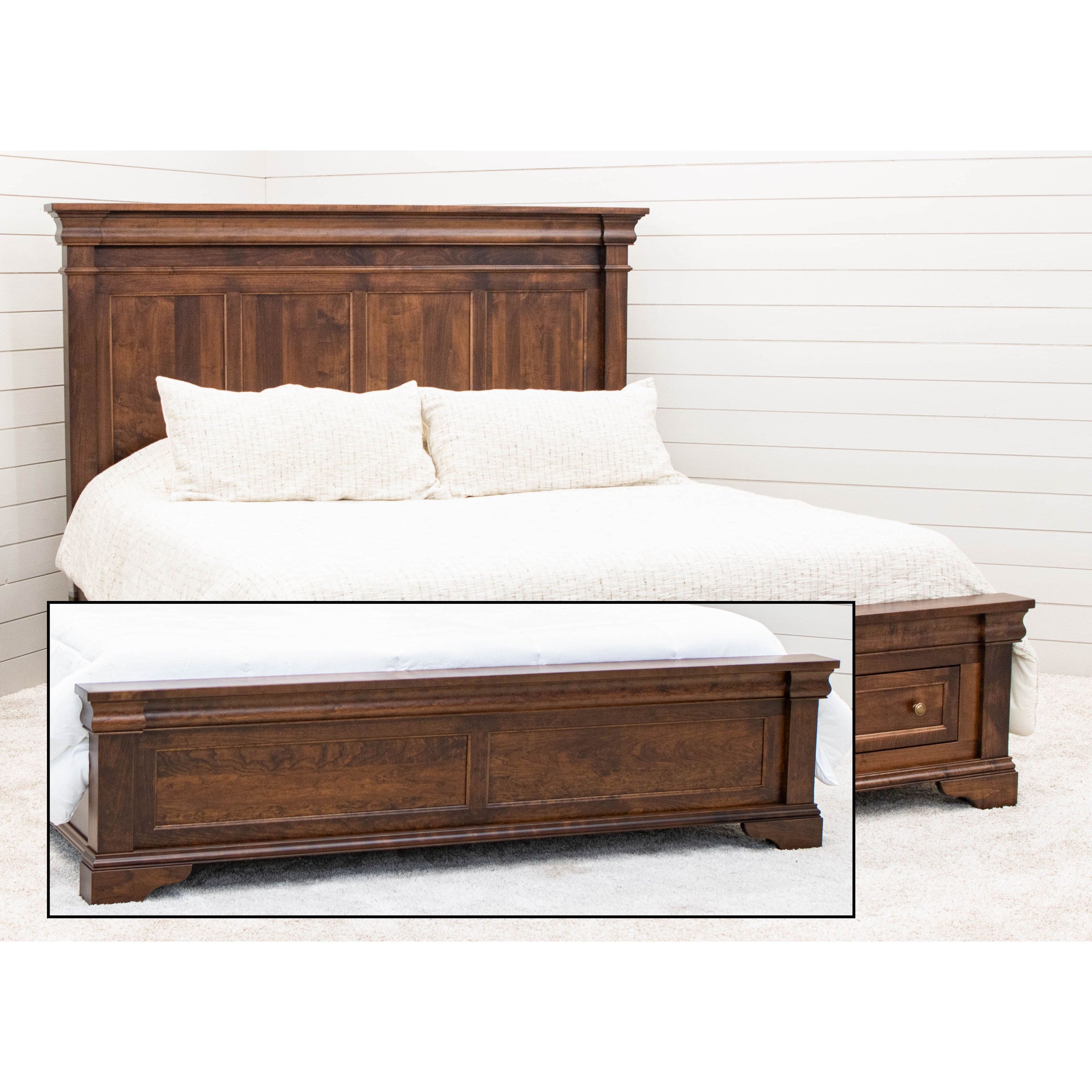 Madison Queen Maple Wood Storage Platform Bed | ASB