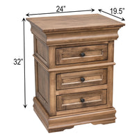 Madison Amish 3-Drawer Nightstand