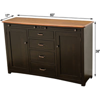 Bennet White Oak Wood Buffet - 60" | CO
