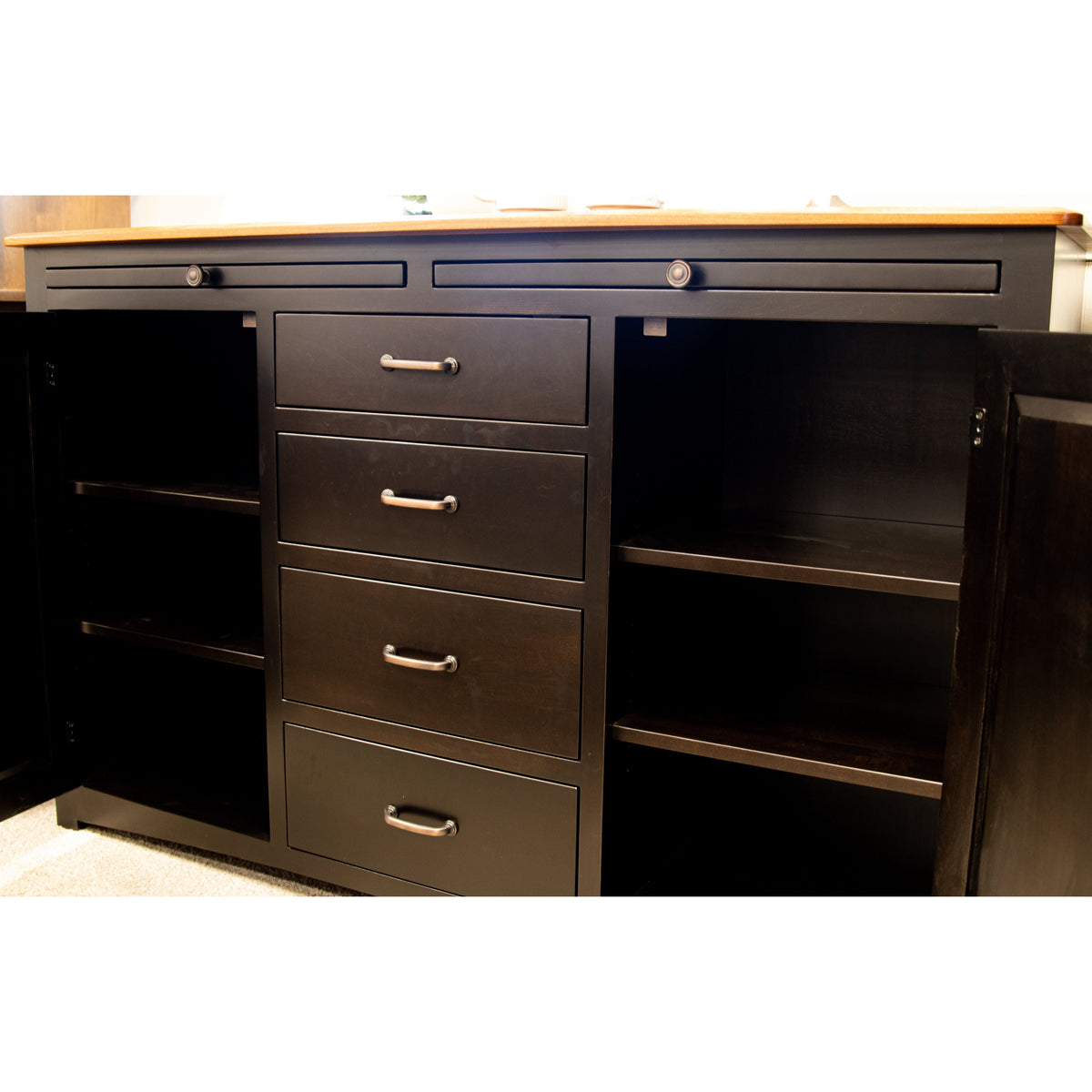 Bennet Black & Wood Buffet - 60" | M-EB&E-MC