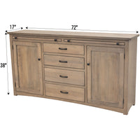 Bennet White & Wood Buffet - 72" | CS&CO