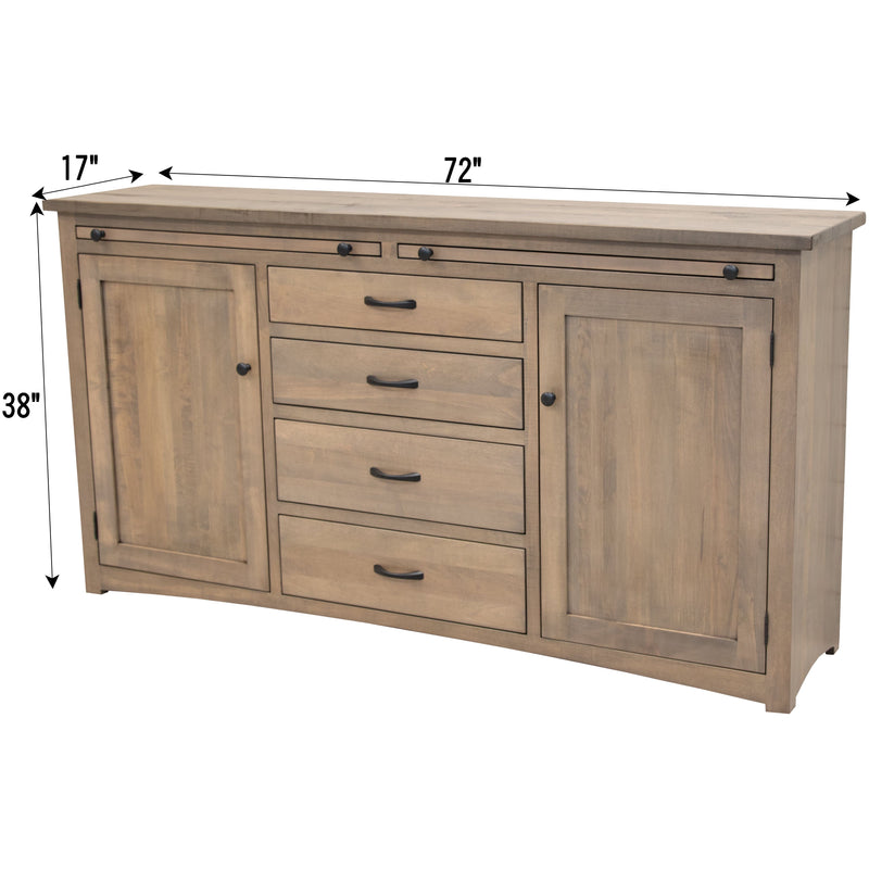 Bennet White & Wood Buffet - 72" | CS&CO