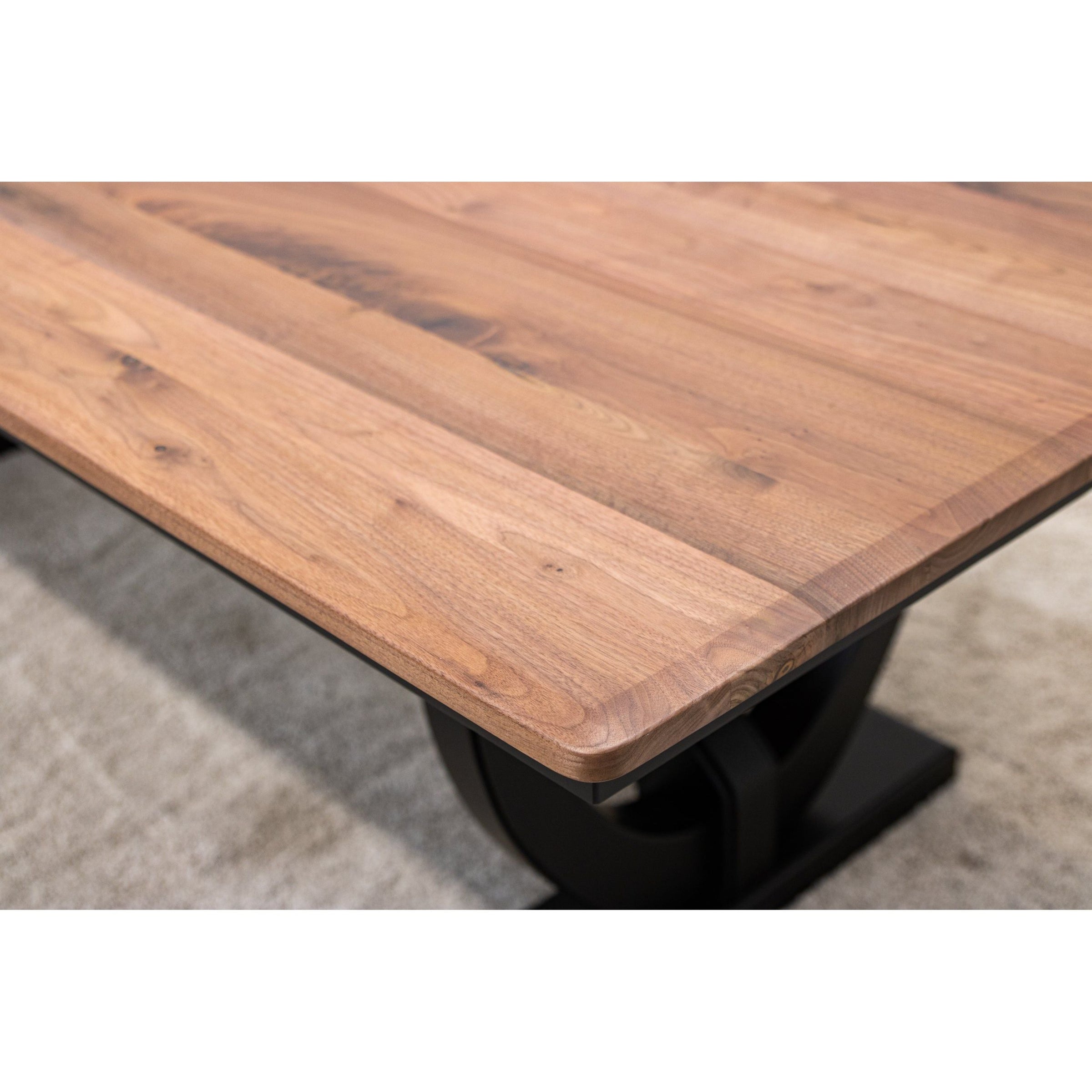 Bismark Extra Large Black & Walnut Wood Dining Table | M-EB&RW-NAT