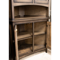 Emory Black & Wood Corner Hutch | M-EB&C-GB