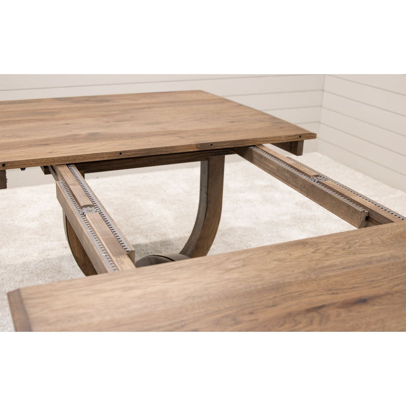 Bismark Large Hickory Wood Extending Amish Dining Table | CO