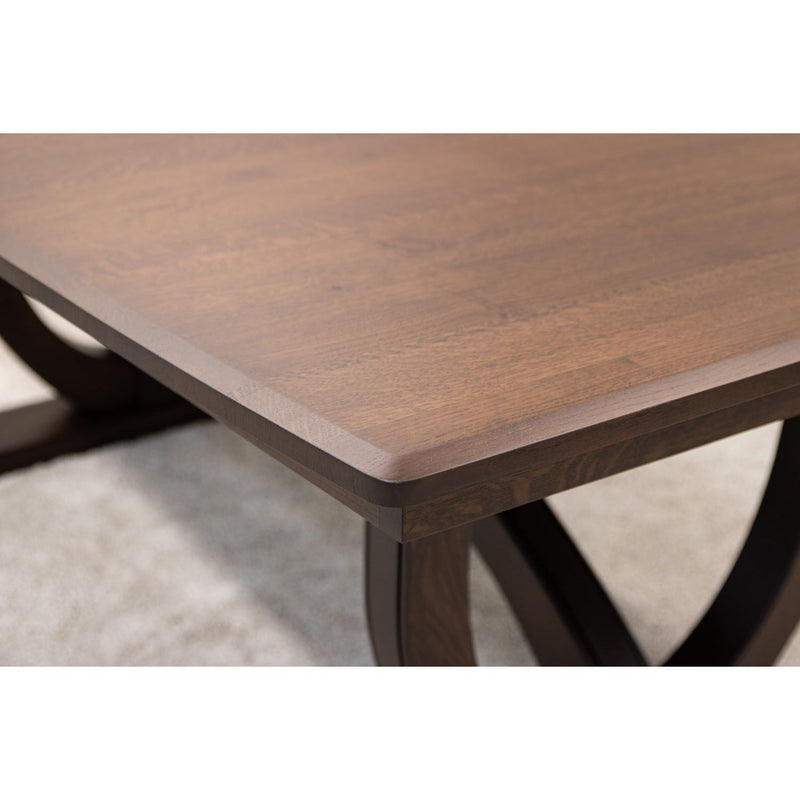 Bismark Large Quarter Sawn White Oak Wood Extending Amish Dining Table | BV