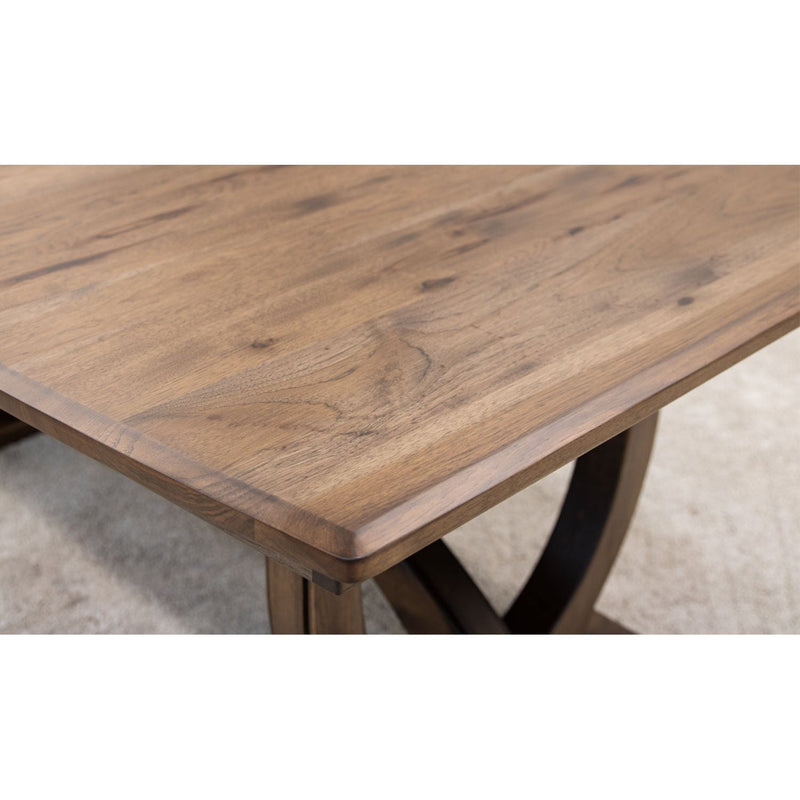 Bismark Large Hickory Wood Extending Amish Dining Table | CO