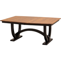 Bismark Large Black & Wood Extending Amish Dining Table | M-EB&E-MC