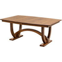 Bismark Large Quarter Sawn White Oak Wood Extending Amish Dining Table | ASB