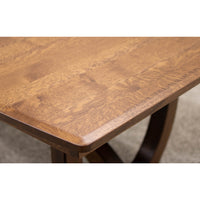 Bismark Large Quarter Sawn White Oak Wood Extending Amish Dining Table | ASB
