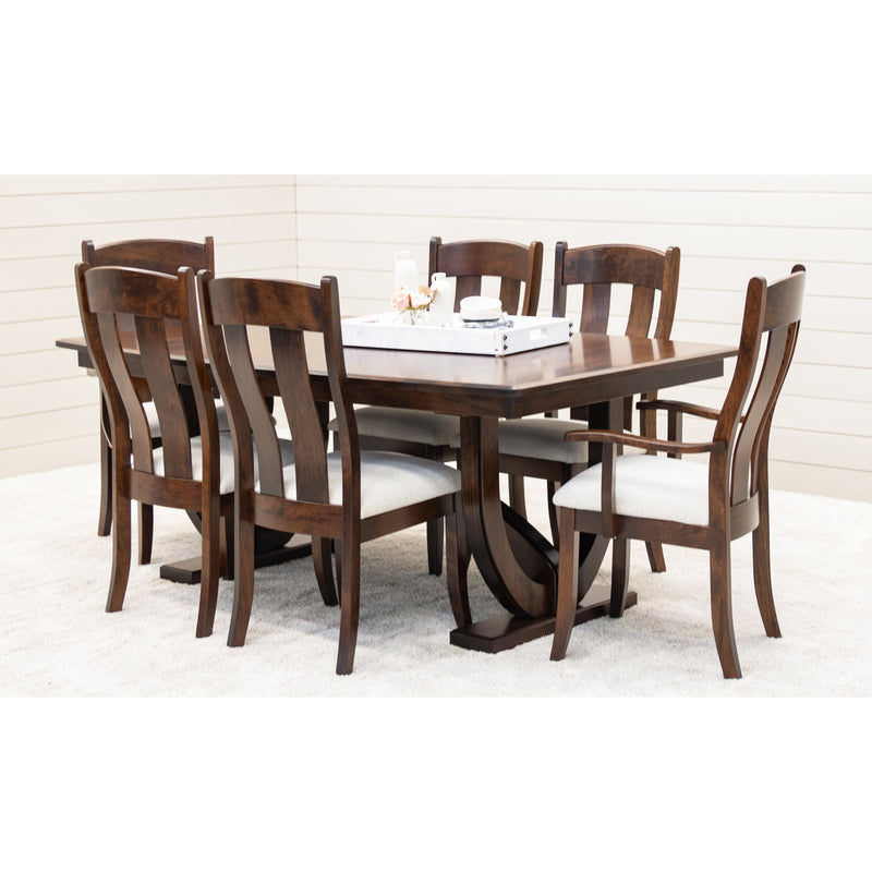 Bismark Large Cherry Wood Extending Amish Dining Table | ASB