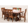 Bismark Large Cherry Wood Extending Amish Dining Table | MC