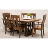 Bismark Large Quarter Sawn White Oak Wood Extending Amish Dining Table | ASB