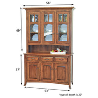 Bismark Cherry Wood Hutch, 56" wide | MC