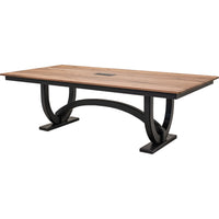 Bismark Large Black & Walnut Wood Conference Table | M-EB&RW-NAT