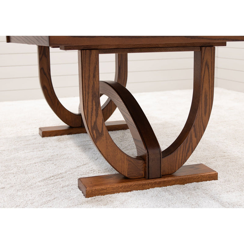 Bismark Large Oak Wood Extending Amish Dining Table | MC