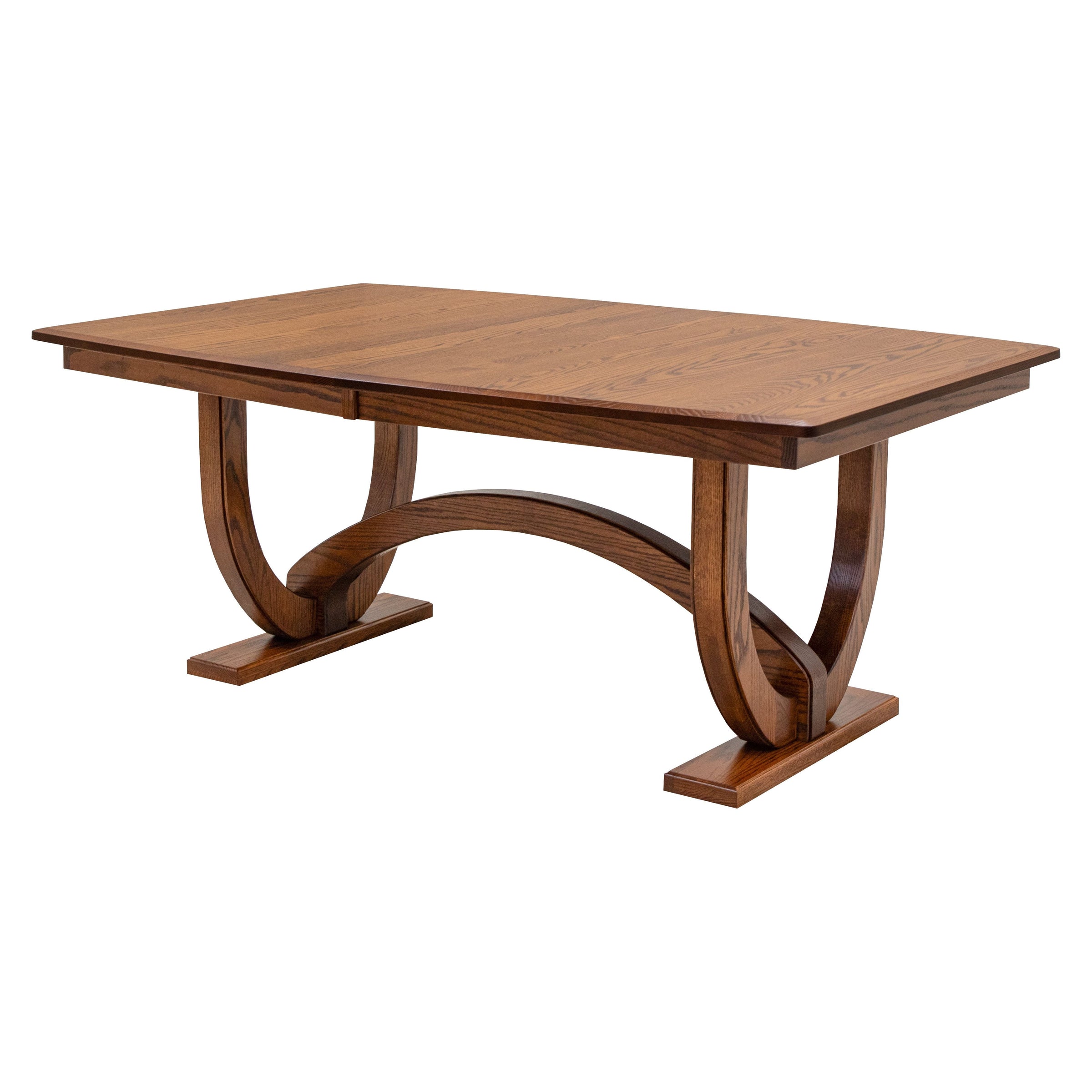 Bismark Large Oak Wood Extending Amish Dining Table | MC