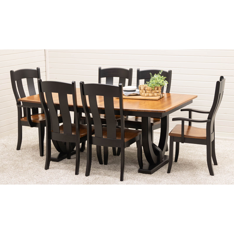 Augusta Black & Wood Arm Dining Chair | M-EB&E-MC