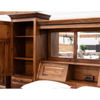 Amish Bookcase Bed in Elm Wood | MC