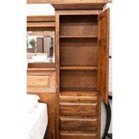 Amish Bookcase Bed in Elm Wood | MC