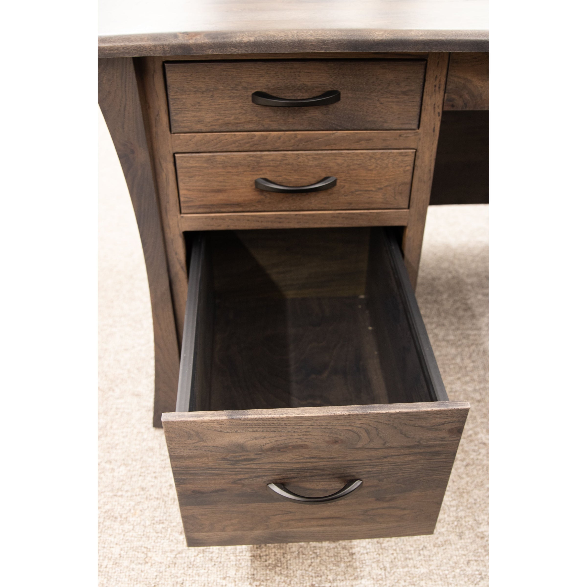 Brookstone Hickory Wood Flat Wall Desk | WB