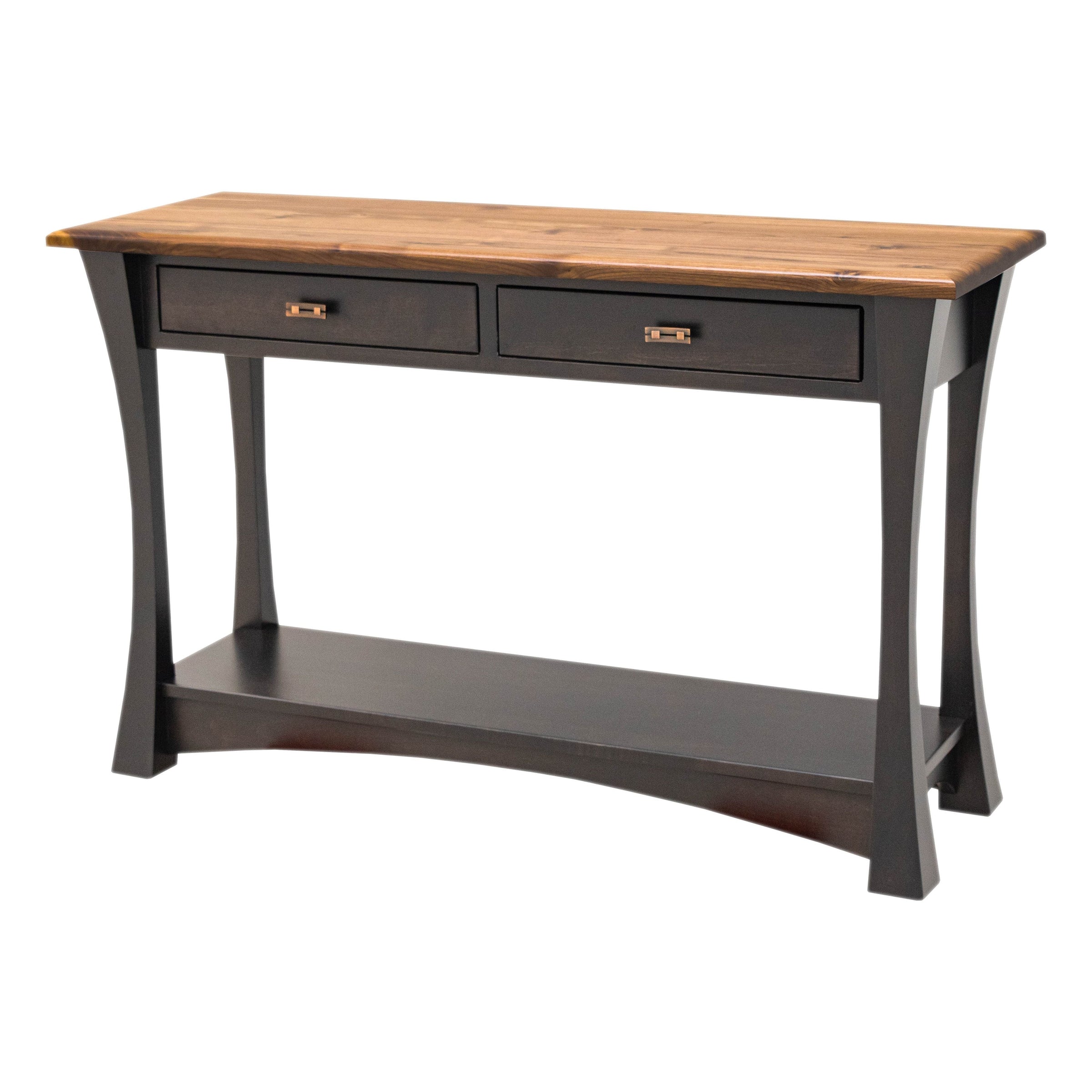 Brookstone Black & Wood Open Sofa Table | M-EB&RW-NAT