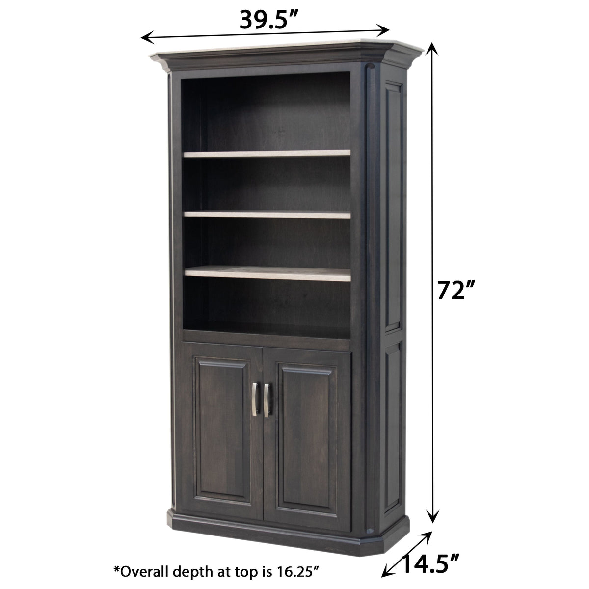 Boulevard Solid Maple Wood Bookcase with Doors | DK