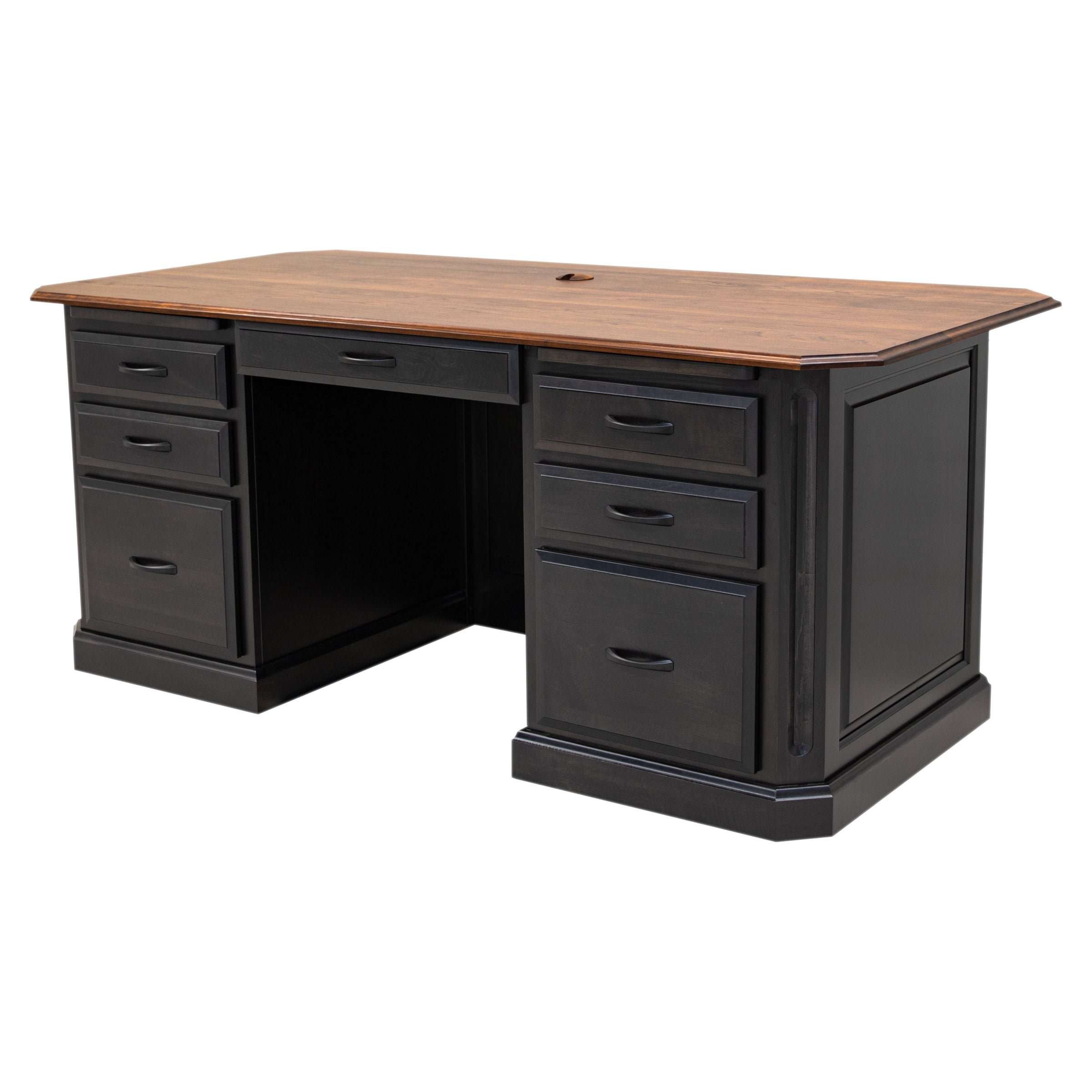Boulevard Black & Wood Executive Desk | M-EB&C-MC