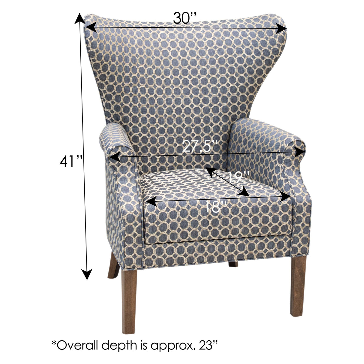 Butterfly Upholstered Wingback Chair | C16-27