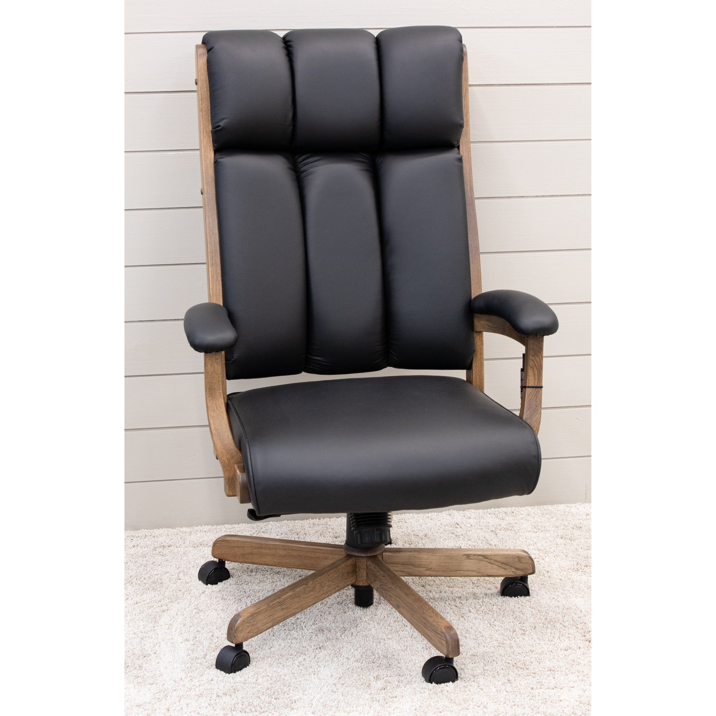 CE58 Cartwright Executive Black Leather Office Chair | RH-CO